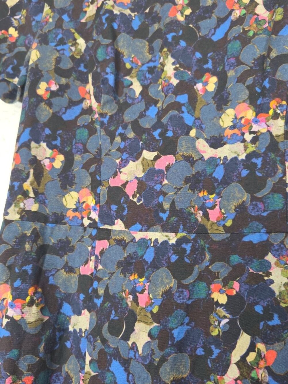 Erdem Floral Short Sleeve Blue Pencil Dress Size-US 8/UK 12 - Picture 2 of 7